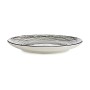 Assiette plate Rayures Noir Blanc Ø 24 cm Porcelaine (6 Unités)