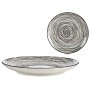 Assiette plate Rayures Noir Blanc Ø 24 cm Porcelaine (6 Unités)