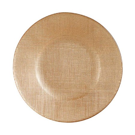 Assiette plate Ø 21 cm Doré verre (6 Unités)