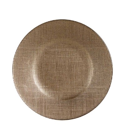 Assiette plate Ø 21 cm Doré verre (6 Unités)