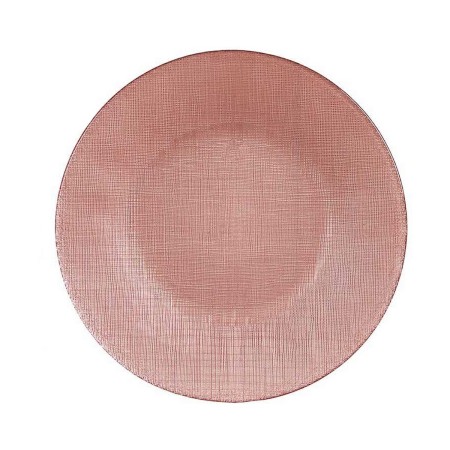 Assiette plate Ø 27 cm Rose verre (6 Unités)