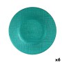 Assiette plate Ø 21 cm Turquoise verre (6 Unités)