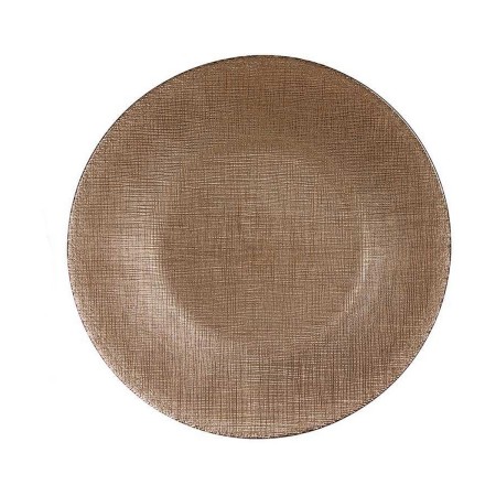 Assiette plate Ø 27 cm Doré verre (6 Unités)