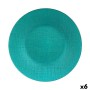 Assiette plate Ø 27 cm Turquoise verre (6 Unités)