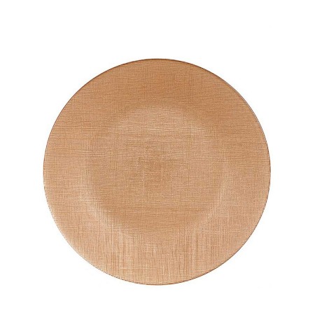 Assiette plate Ø 32 cm Doré verre (6 Unités)