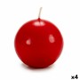 Bougie Ballon Ø 10 cm Rouge Cire (4 Unités)