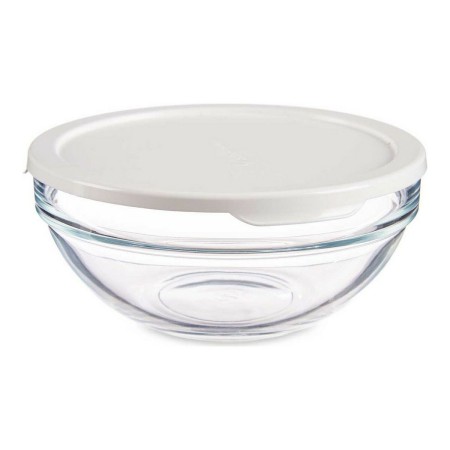 Panier-repas rond avec couvercle Chefs Blanc Plastique verre (595 ml) (14 x 6,3 x 14 cm)