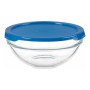 Panier-repas rond avec couvercle Chefs Bleu Plastique verre (595 ml) (14 x 6,3 x 14 cm)