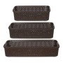 Boîte Multiusage Marron Plastique (3 pcs)
