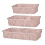 Boîte Multiusage Rose Plastique (3 pcs)