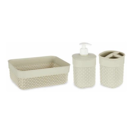 Ensemble de Bain 3 Pièces Beige Plastique