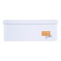 Boîte Rectangulaire Snacks Blanc Fer blanc (11 x 7,1 x 18 cm)