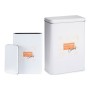 Boîte Rectangulaire Céréales Blanc Fer blanc (9,6 x 24,7 x 17,6 cm)
