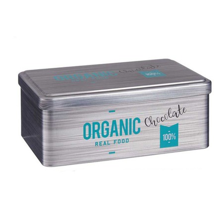 Boîte Rectangulaire Chocolat Gris Fer blanc (11 x 7,1 x 18 cm)