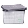 Boîte de rangement avec couvercle Home Gris Plastique (29 x 23,5 x 39 cm)