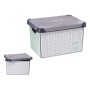 Boîte de rangement avec couvercle Home Gris Plastique (29 x 23,5 x 39 cm)