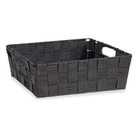 Panier Tressée Noir Tissu (23 x 8 x 27 cm)