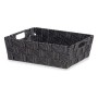 Panier Tressée Noir Tissu (23 x 8 x 27 cm)