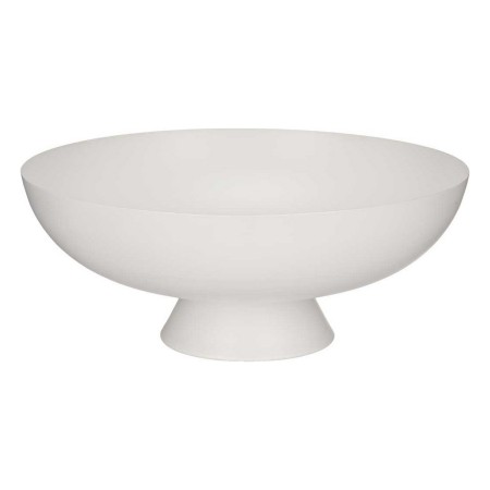 Centre de Table Rond Métal Blanc (35,5 x 13,5 x 35,5 cm)