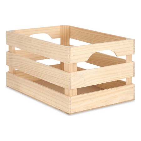 Boîte de rangement Bois de pin Marron naturel (21 x 16,5 x 31 cm)