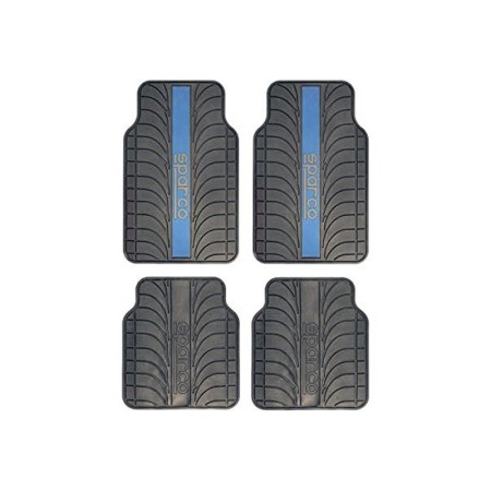 Set de tapis de voitures Sparco SPC1913AZ Universel Noir/Bleu (4 pcs)