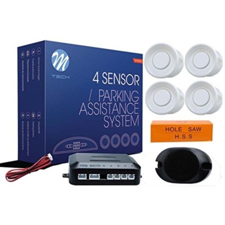 Détecteur de stationnement M-Tech CP7W 0,3 - 3 m Blanc 4 pcs