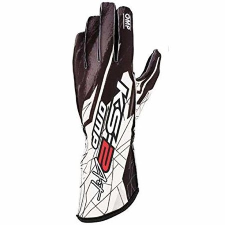 Gants de karting OMP KS-2 ART Taille M Blanc