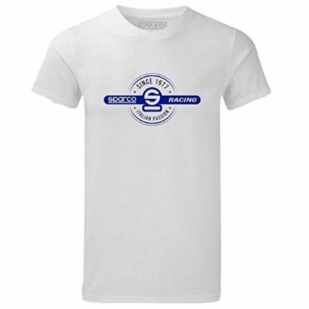 T-shirt à manches courtes homme Sparco S01260BI1S Taille S Blanc