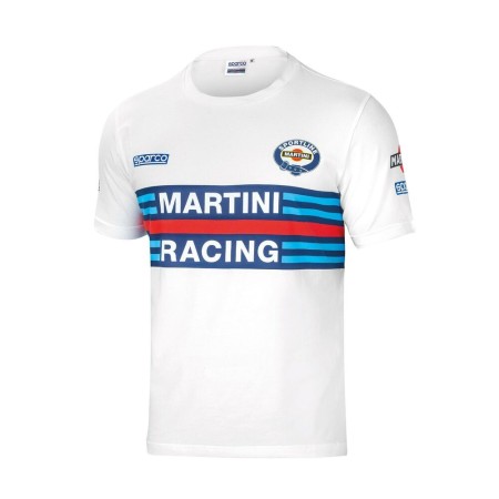 T shirt à manches courtes Sparco MARTINI RACING Taille L Blanc