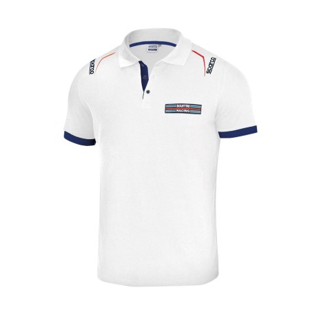 Polo à manches courtes homme Sparco Martini Racing Blanc (Taille L)