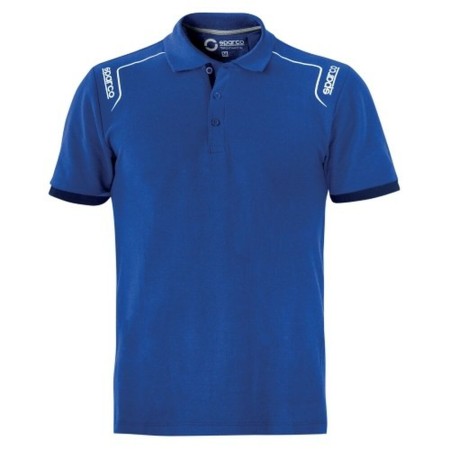 Polo à manches courtes homme Sparco TECH STRETCH Bleu (Taille XL)