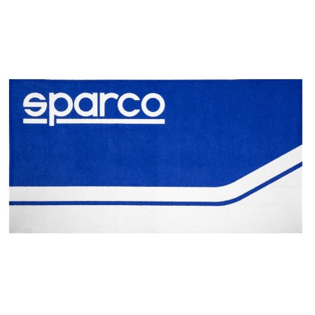 Serviette de plage Sparco Bleu / Blanc