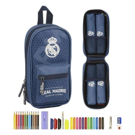 Plumier sac à dos Real Madrid C.F. Leyenda Bleu (33 Pièces)