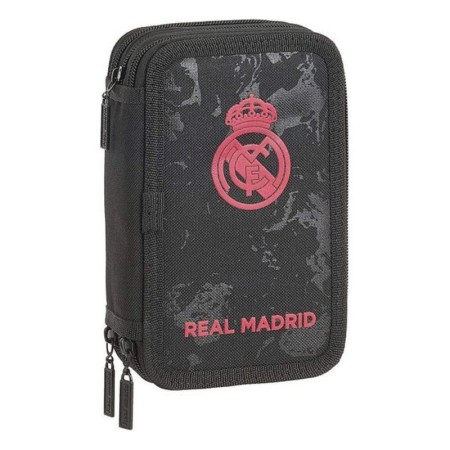 Pochette à crayons triple Real Madrid C.F. Noir (41 Pièces)