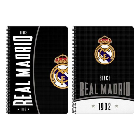 Cahier à Spirale Real Madrid C.F. Noir A4