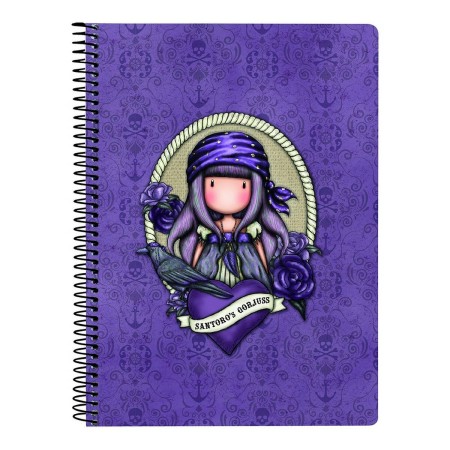 Cahier à Spirale Gorjuss Sea Nixie Violet A5