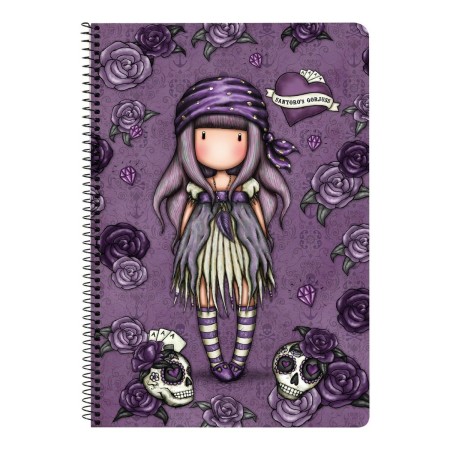 Cahier à Spirale Gorjuss Sea Nixie Violet A4