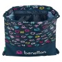 Sac à dos serré par des ficelles Benetton Dot Com Multicouleur Blue marine