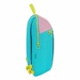 Sac à dos enfant Benetton Color Block Rose Turquoise Jaune (22 x 39 x 10 cm)