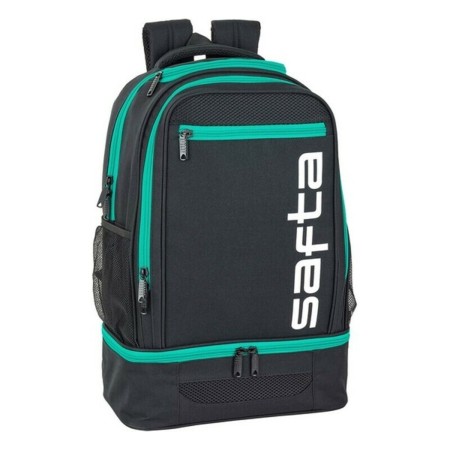 Sac de Sport avec Porte-Chaussures Safta 072559 Noir Vert 18 L