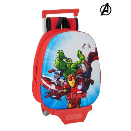 Cartable 3D avec roulettes 705 The Avengers Rouge