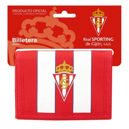 Portefeuille Real Sporting de Gijón Blanc Rouge