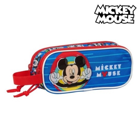 Fourre-tout Mickey Mouse Clubhouse M513 Double Rouge Bleu (21 x 8 x 6 cm)