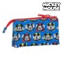 Trousse Fourre-Tout Triple Mickey Mouse Me Time Rouge Bleu