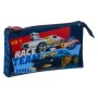 Trousse Fourre-Tout Triple Hot Wheels M744 Bleu (22 x 12 x 3 cm)