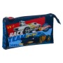 Trousse Fourre-Tout Triple Hot Wheels M744 Bleu (22 x 12 x 3 cm)