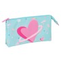 Trousse Fourre-Tout Triple Safta My Space Bleu clair (22 x 12 x 3 cm)