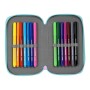 Pochette à crayons triple Safta My Space Bleu clair (28 pcs)