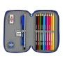 Pochette à crayons triple BlackFit8 Go Girls Bleu (28 pcs)