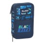 Pochette à crayons triple BlackFit8 Retro Blue marine (28 pcs)